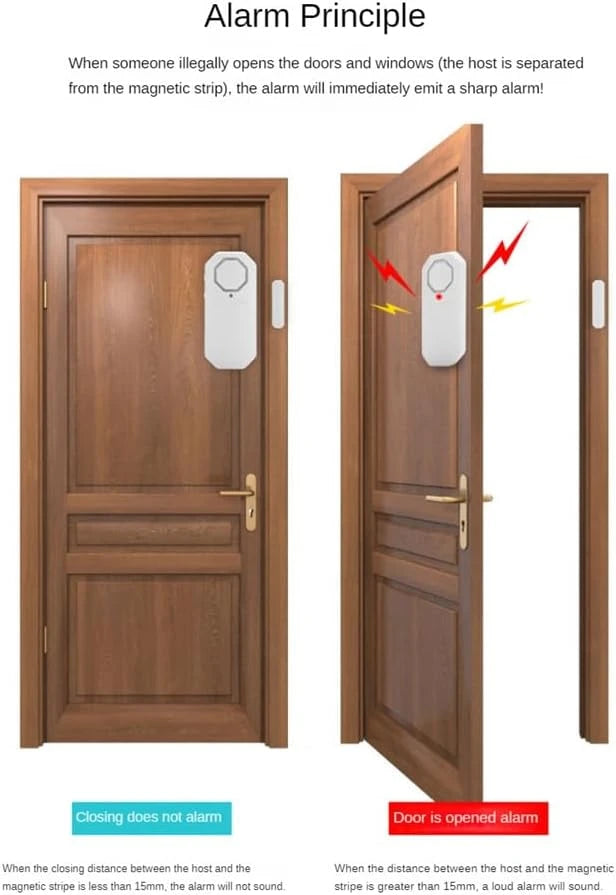 Alarma Magnética Inalámbrica para Puertas y Ventanas