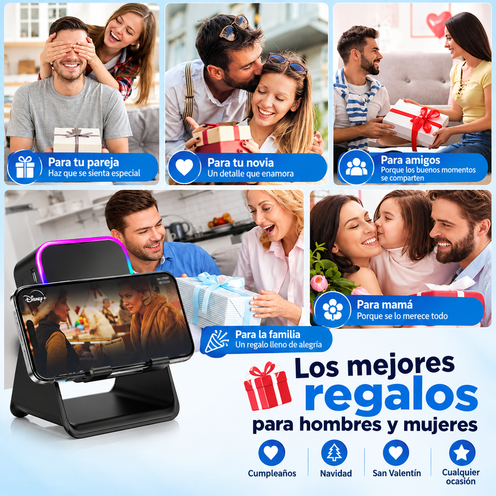 Altavoz Inalambrico con Soporte para Telefono