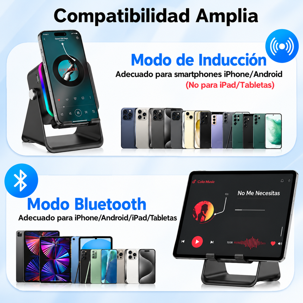 Altavoz Inalambrico con Soporte para Telefono